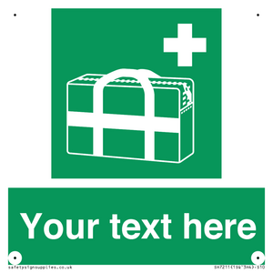 Custom sign safe condition Medical grab bag